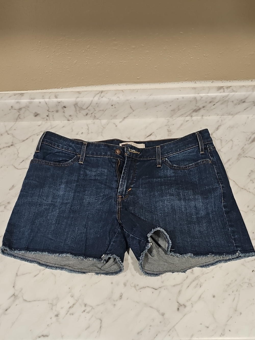 Levi's Dark Blue Jean Shorts